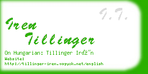 iren tillinger business card